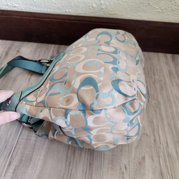 Coach Soho Lynn Signature Optic Shoulder Bag Hobo - Picture 8 of 13